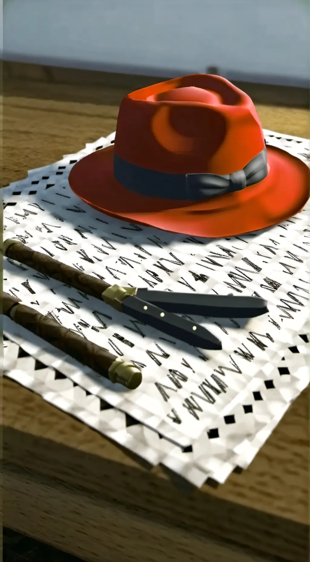 ai character: Doublefedora  background