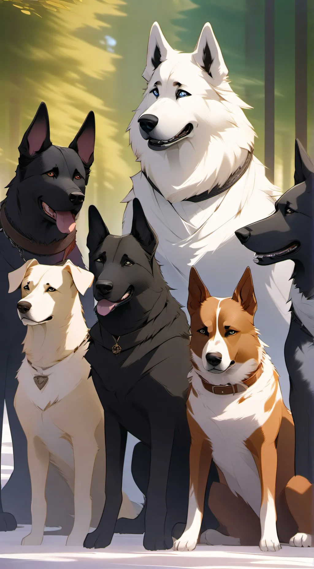 ai character: stray dogs background