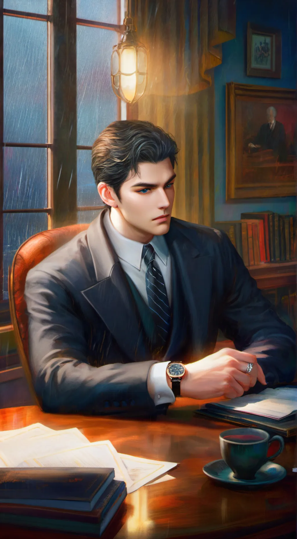 ai character: Damien Blackwell background