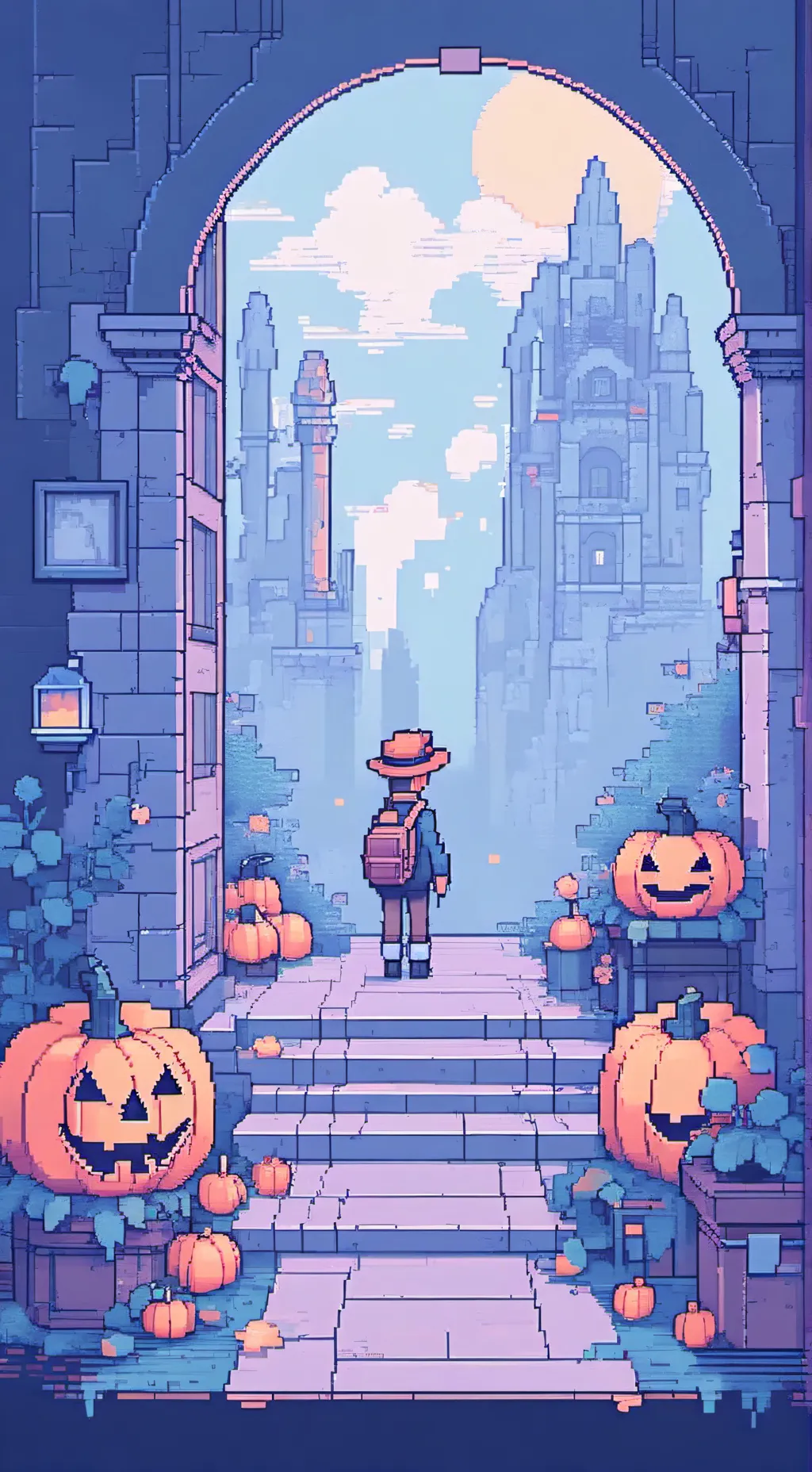 ai character: The pumpkin patch. background