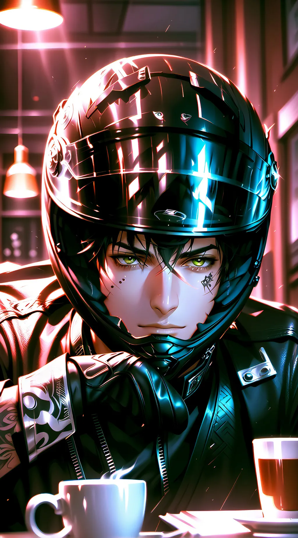 ai character: The Motor Cycle Maverick background