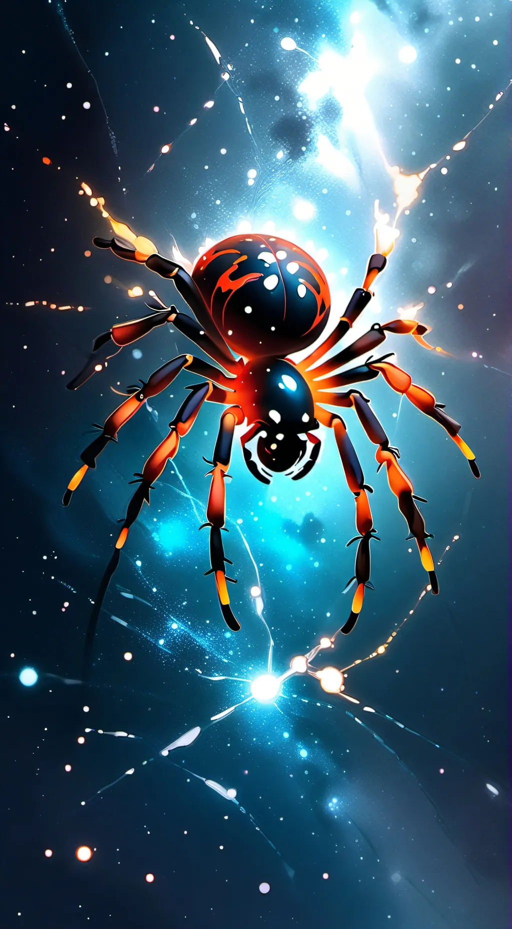 ai character: Colossal spider  background