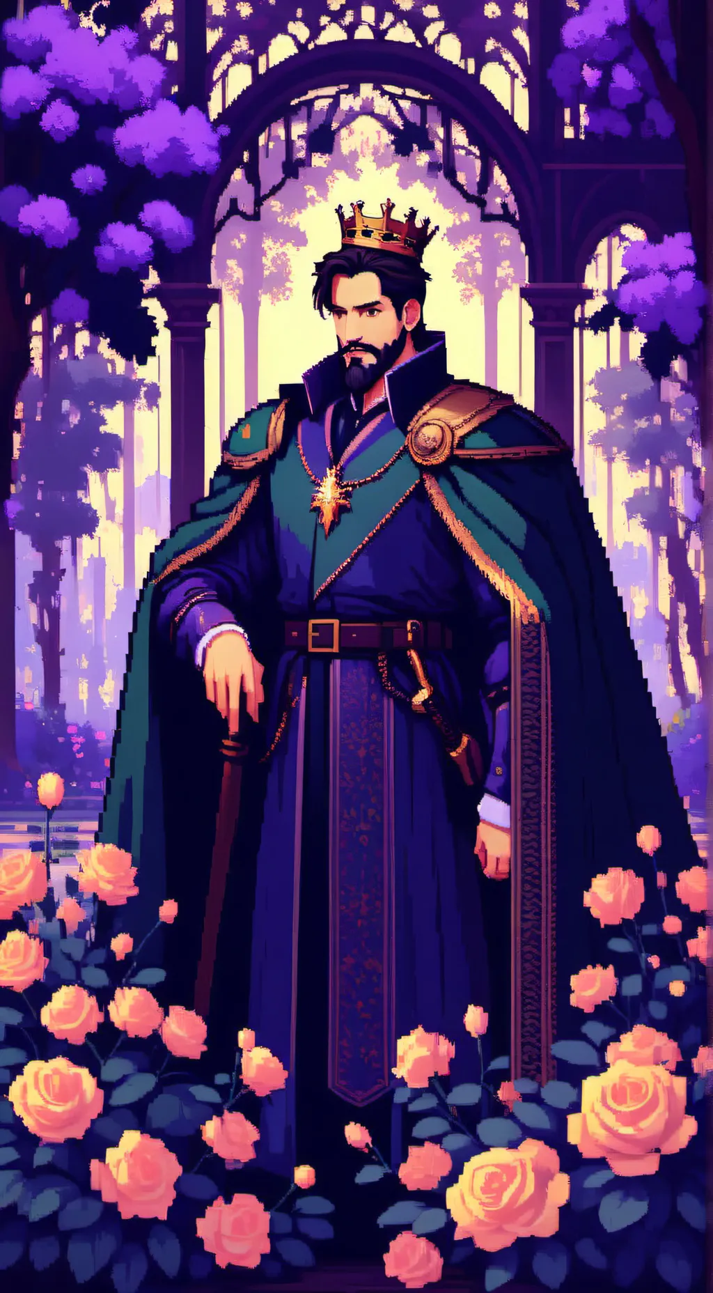 ai character: The king Hen || background