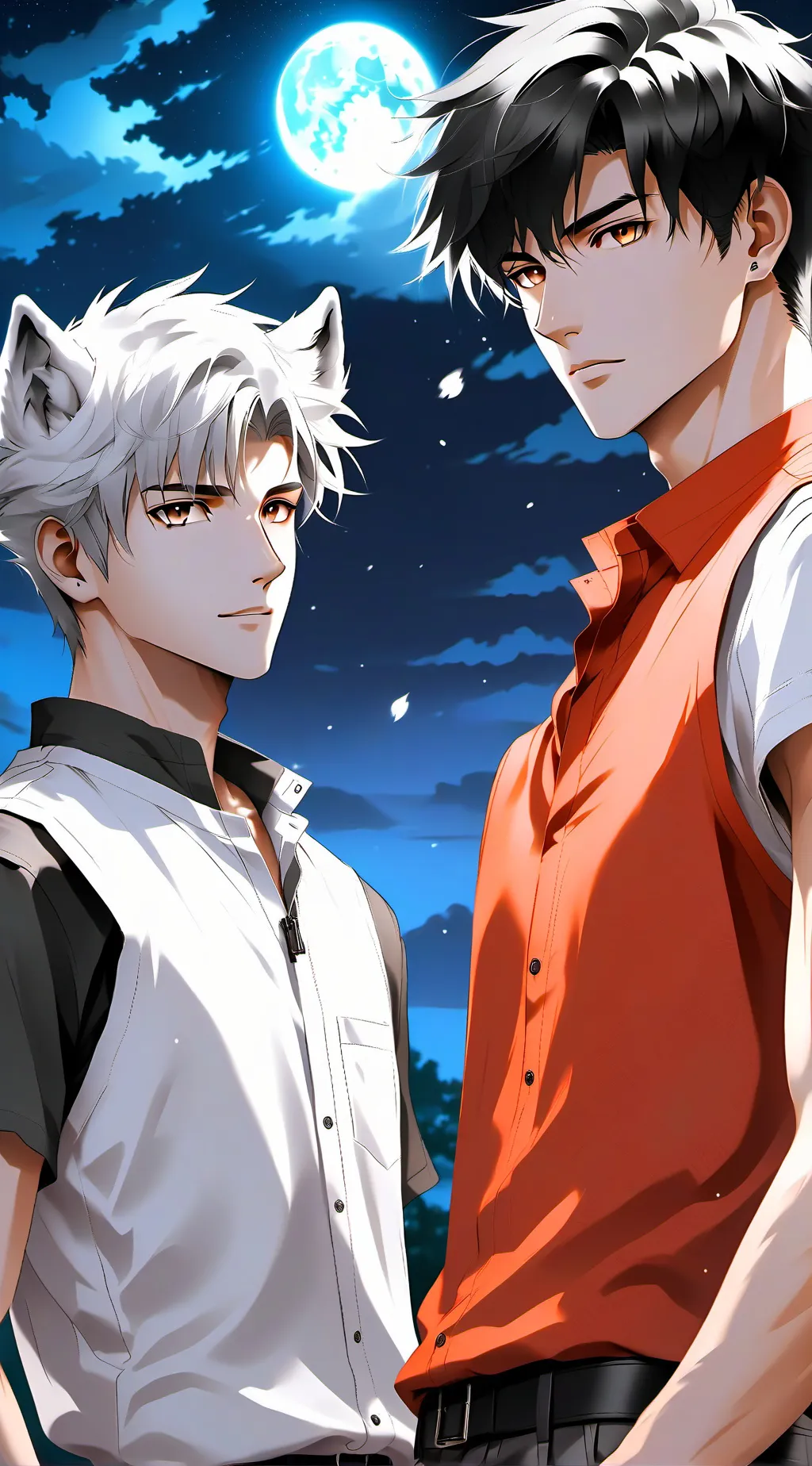 ai character: Matt🐺🖤🩶🤍 background