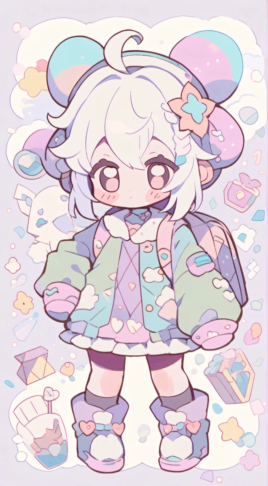 ai character: ugly adopted sistu background