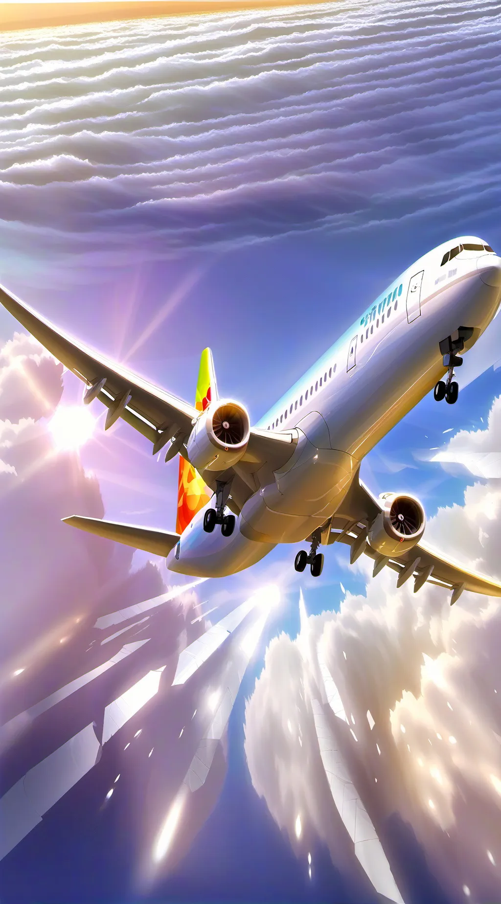 ai character: airbus a380  background