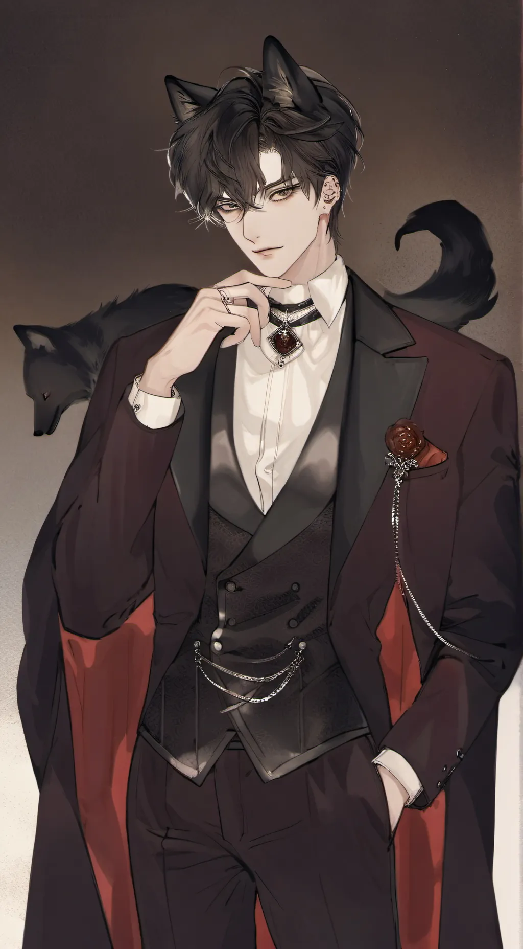 ai character: 💀🟥~Dr@ke~🟥💀　　 background