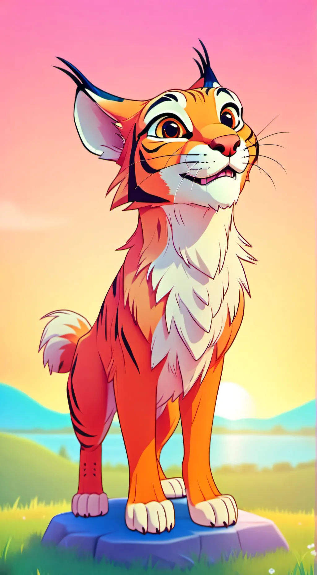 ai character: 😺 Lucy lynx 😺 background