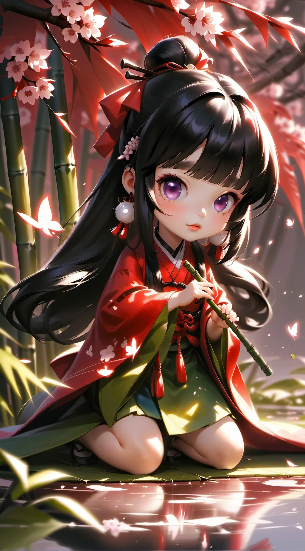 ai character: Nezuko Kamado background