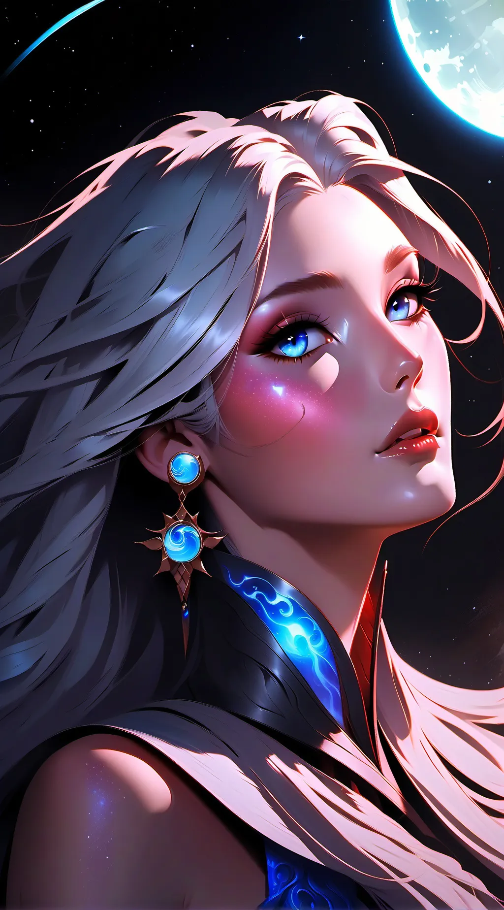 ai character: deusa da lua background