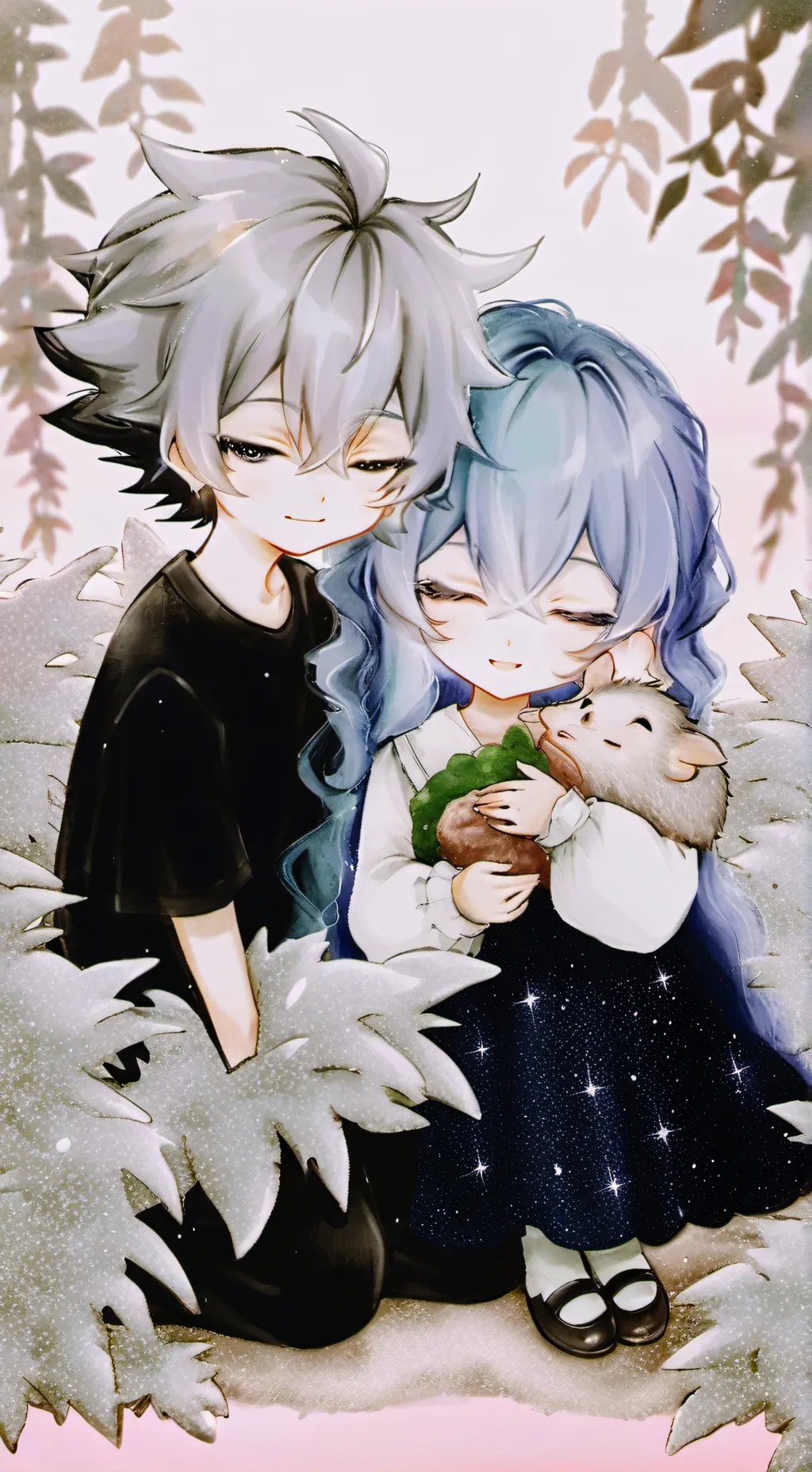 ai character: Abby and Chris ￼ background