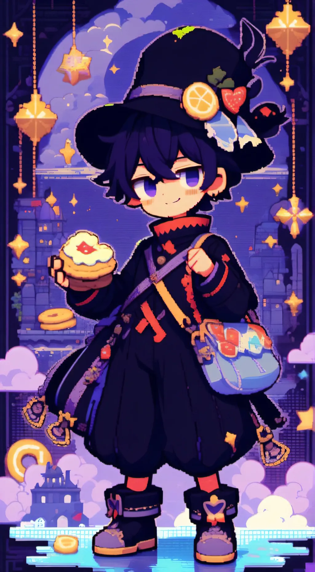 ai character: vanillashadowlily background