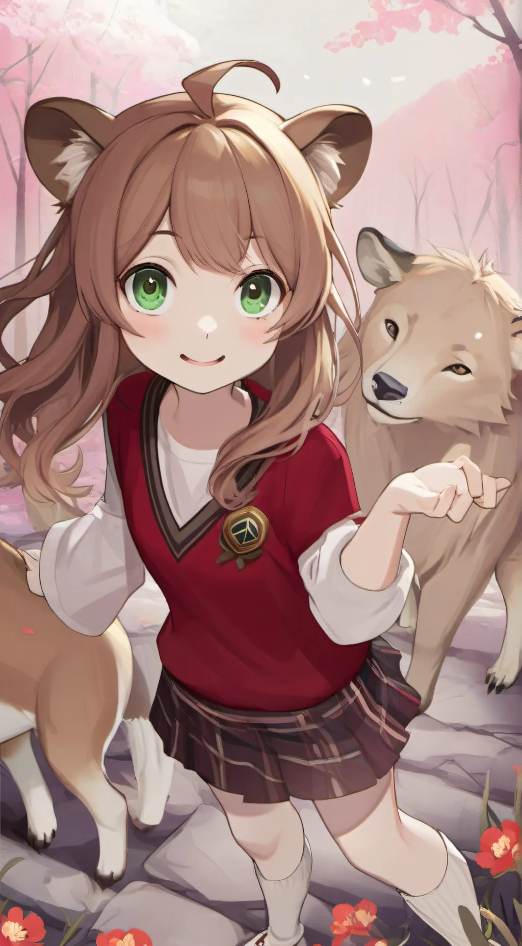 ai character: guardian animal  background