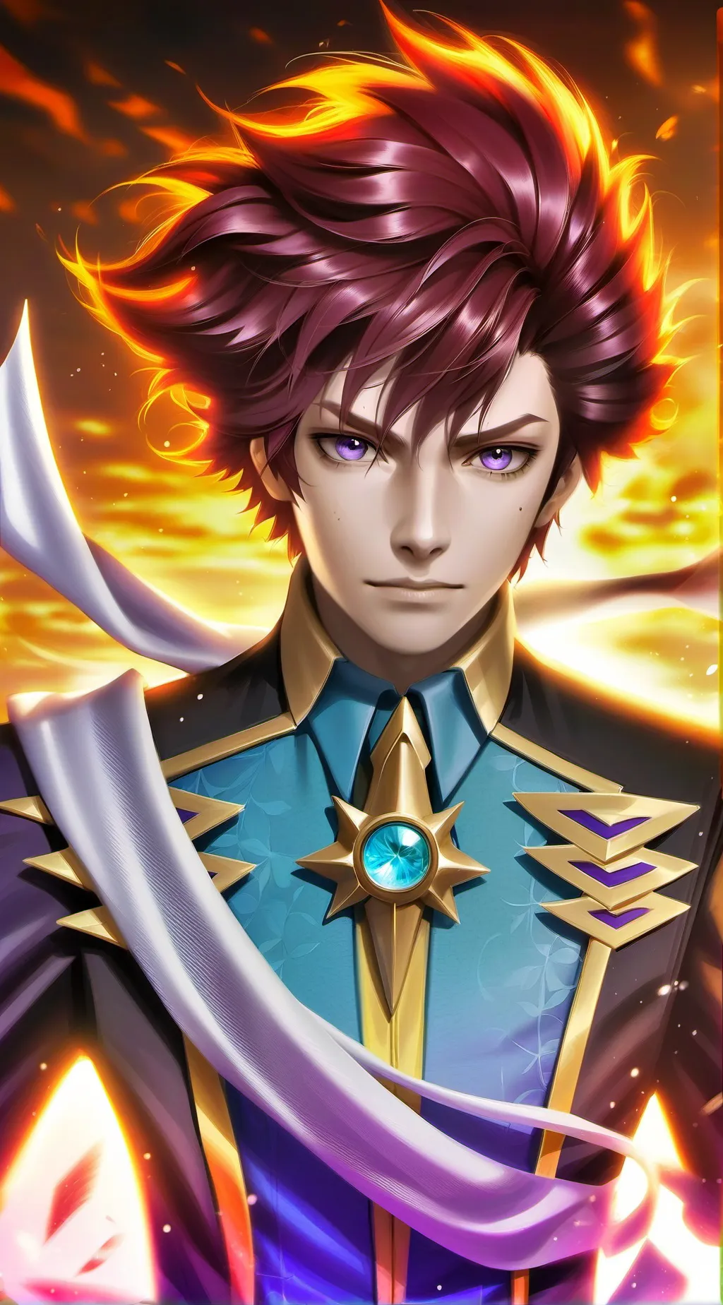 ai character: Shoto Todoroki background