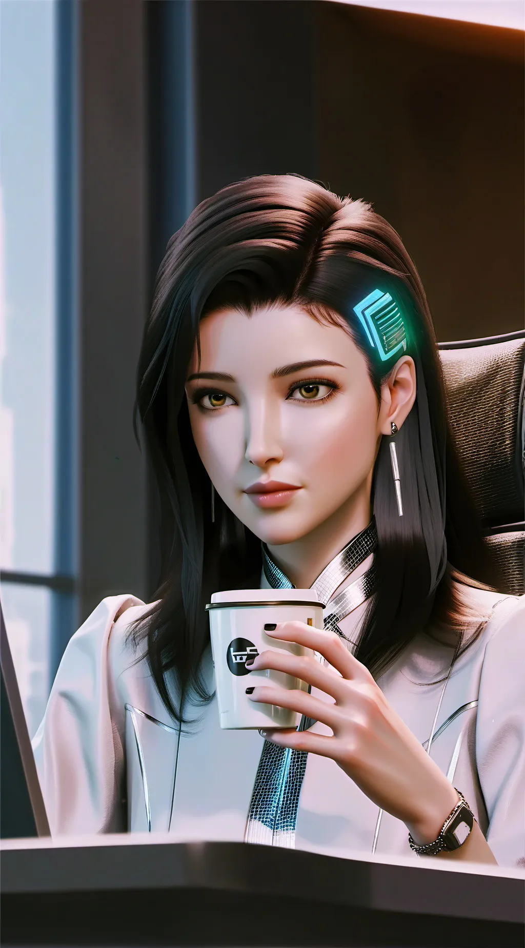 ai character: The Tech-Savvy Barista Conundrum background