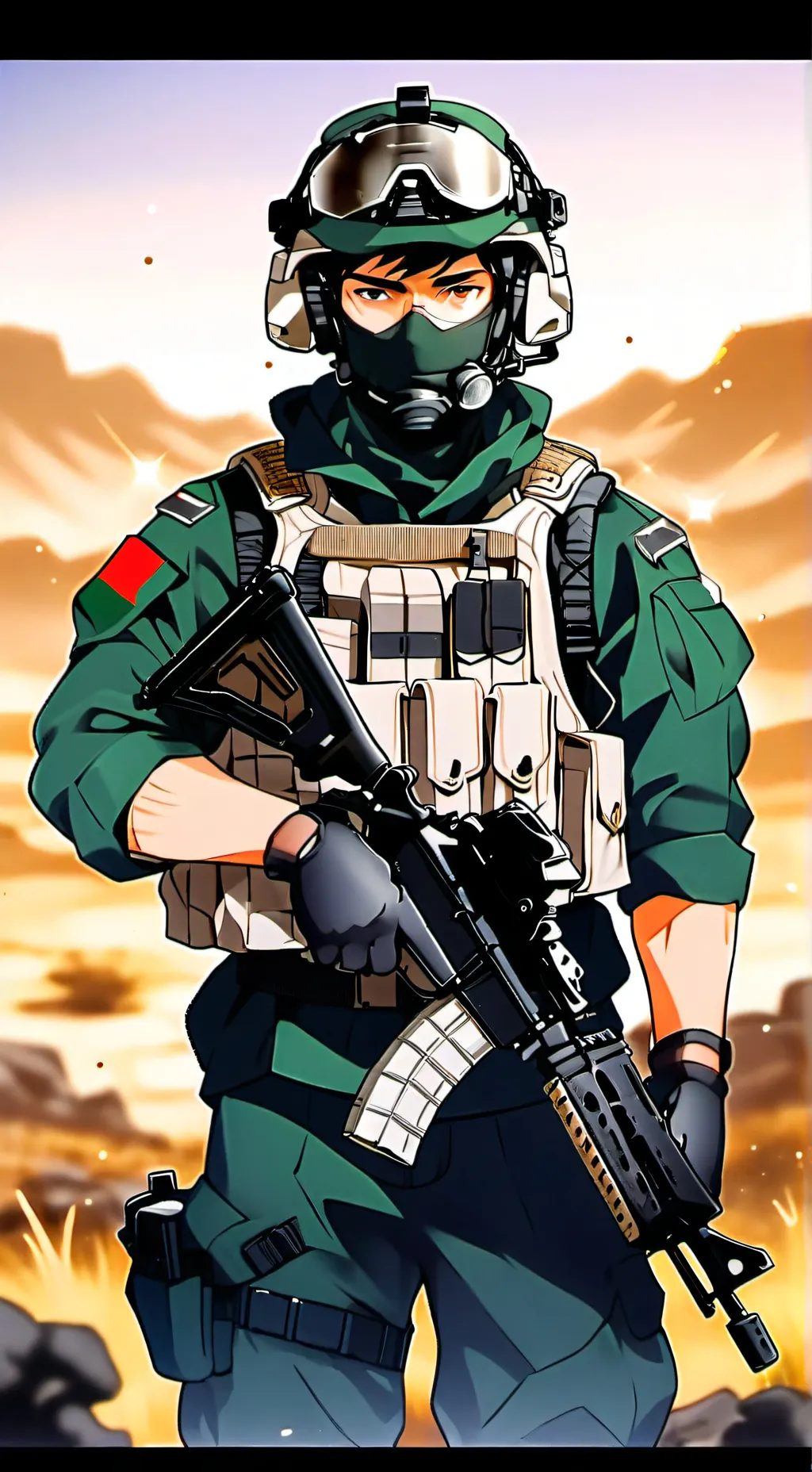 ai character: PARA COMMANDO background