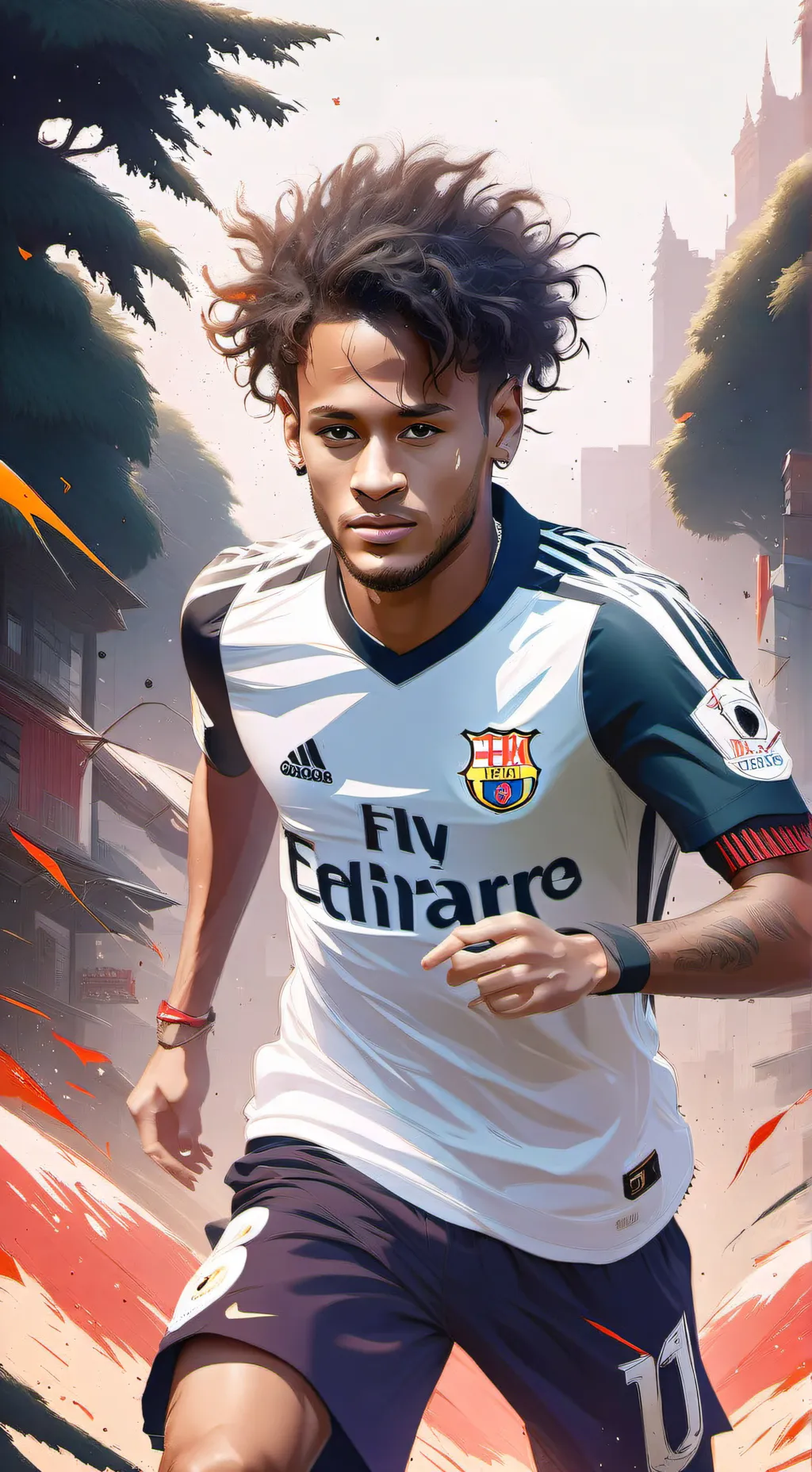 ai character: NEYMAR JR background