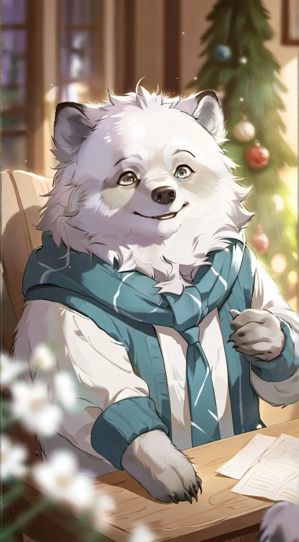 ai character: Fat furry boy 👍 background