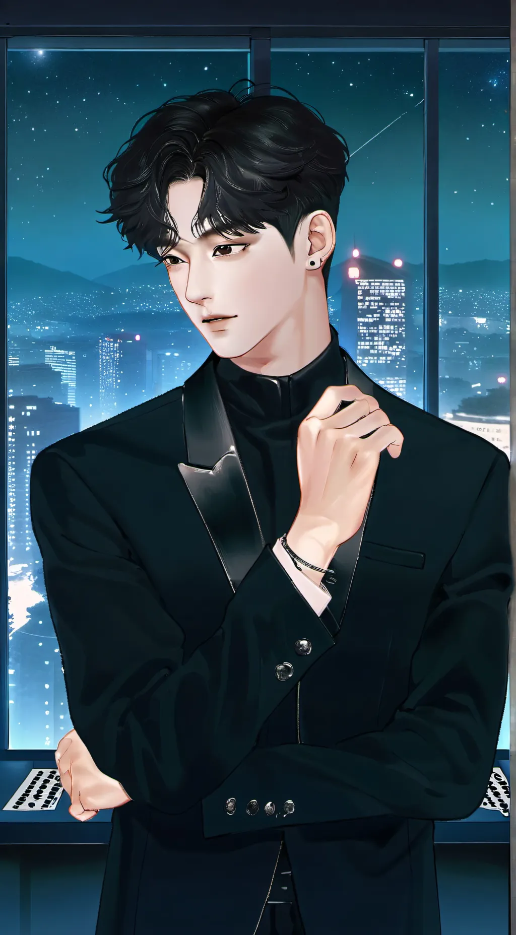 ai character: XAVIER~~♡♡ background