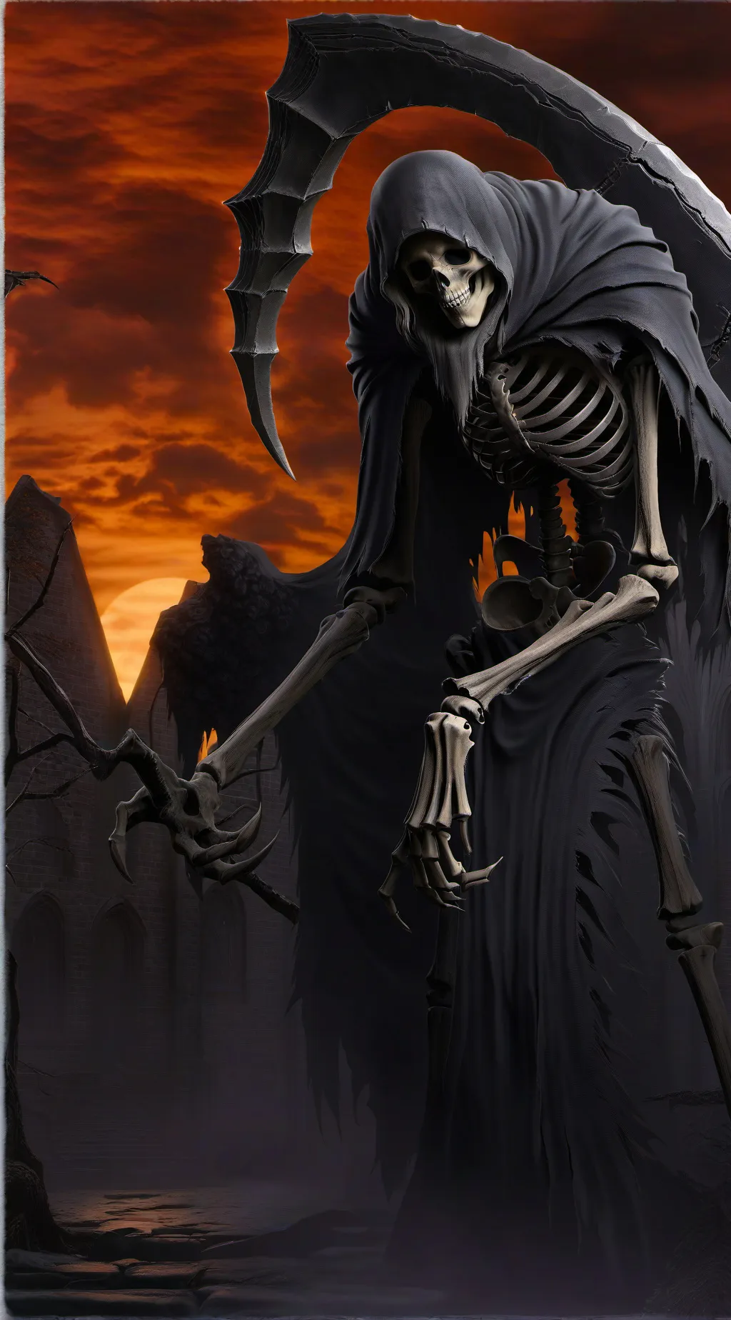 ai character: Death background