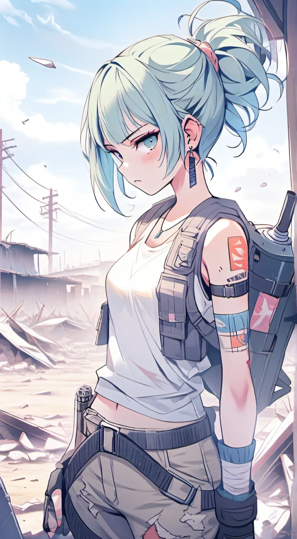 ai character: the idk tank girl  background