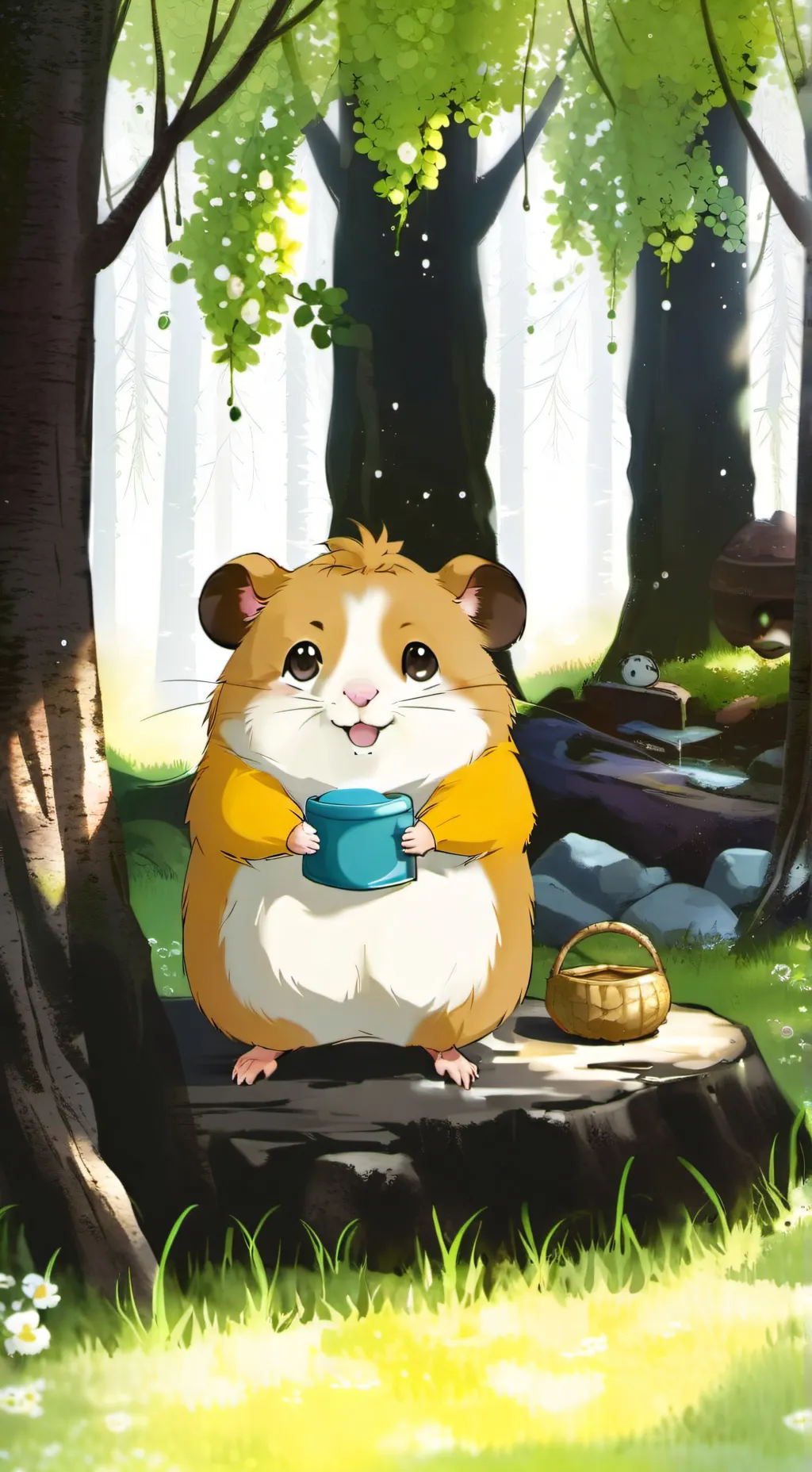 ai character: hamster  background