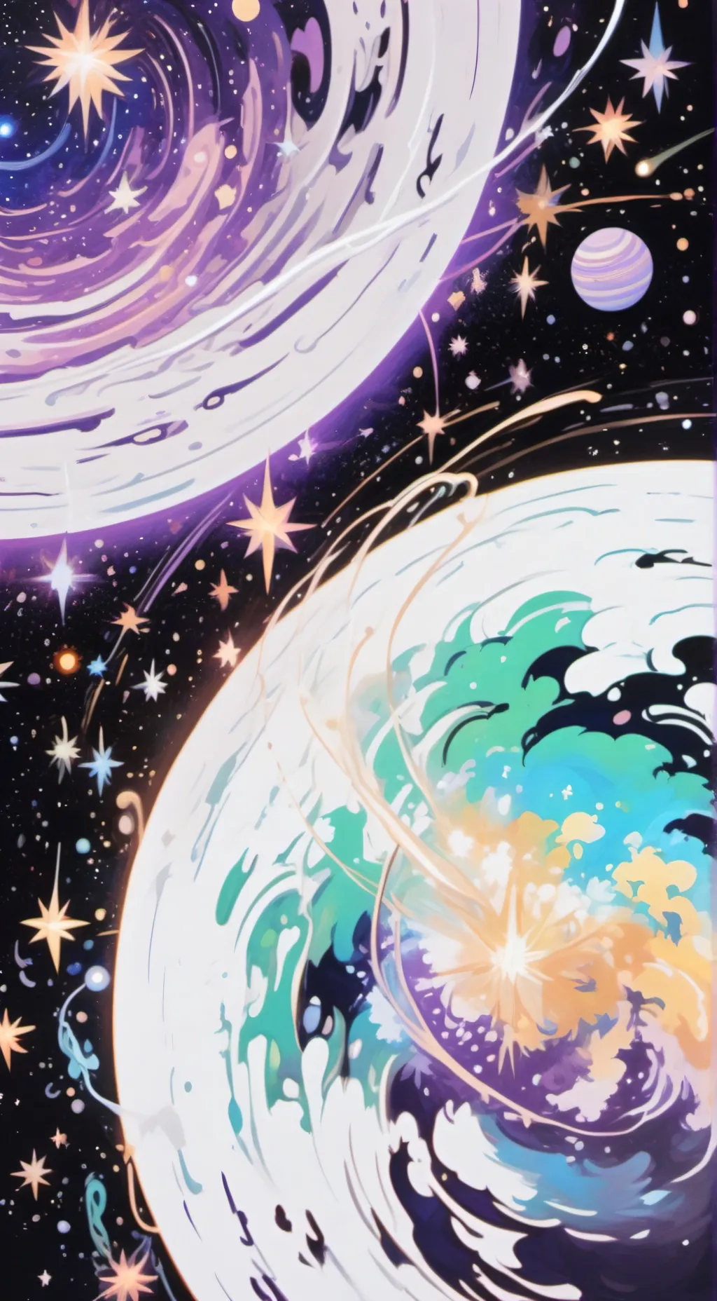 ai character: .."stars".. background