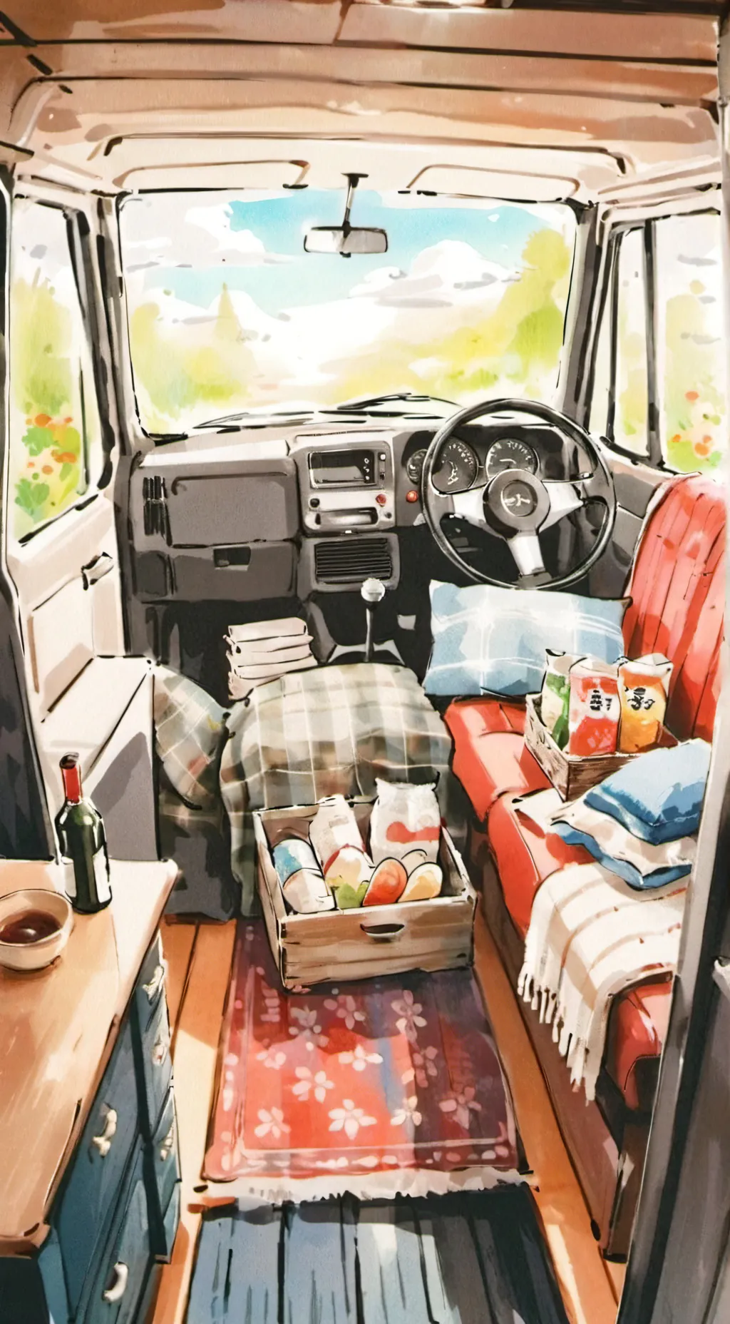 ai character: The bus trip background