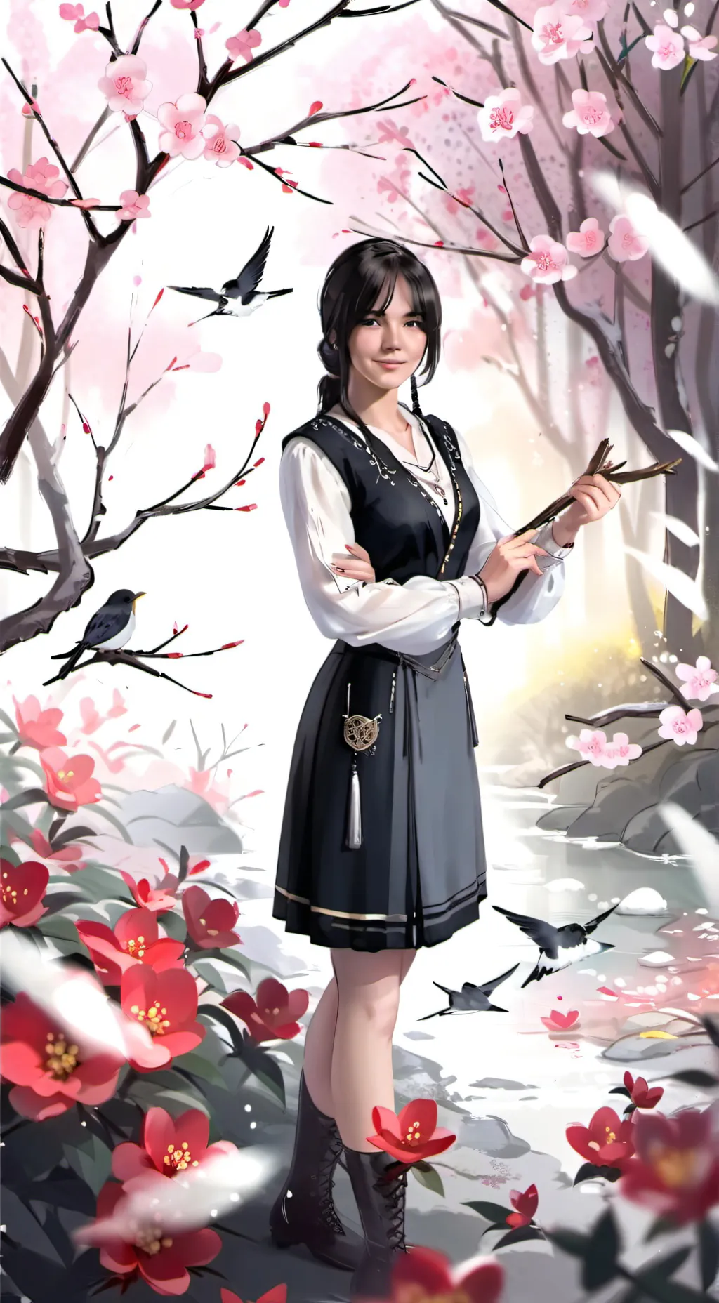 ai character: Abby toko  background