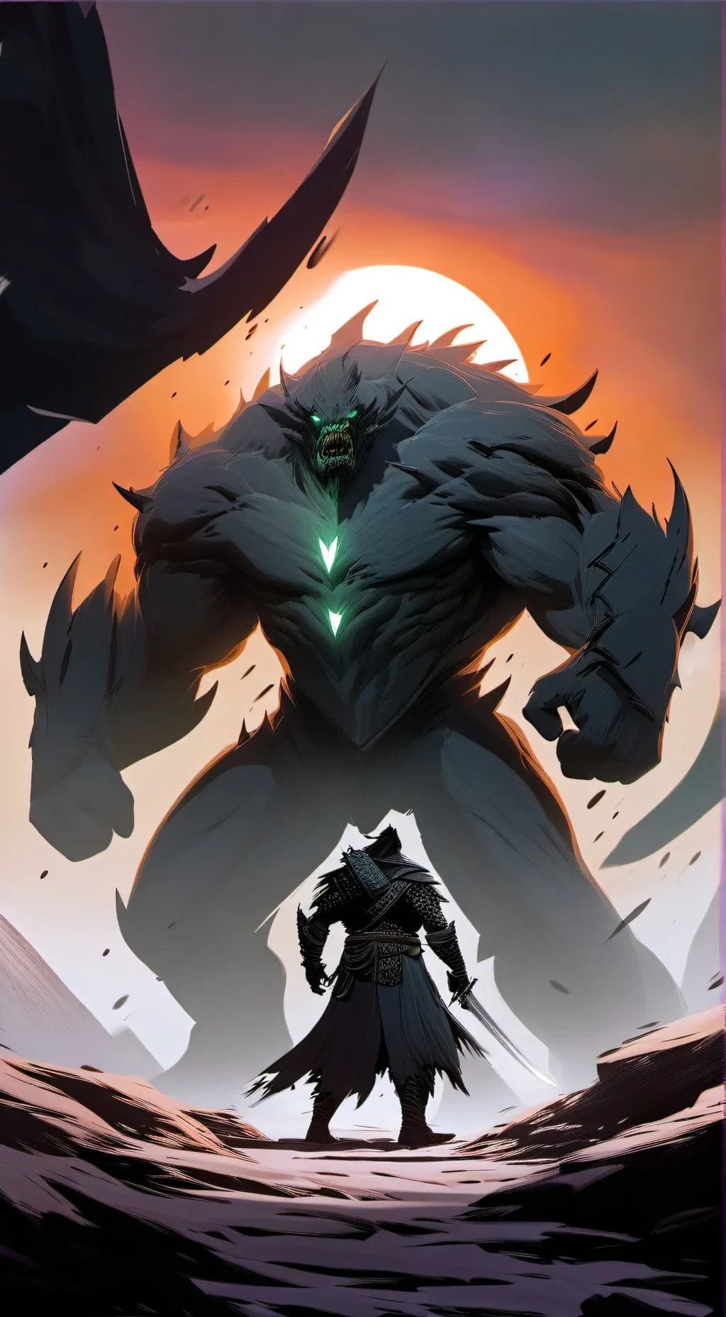 ai character: Demon slasher background