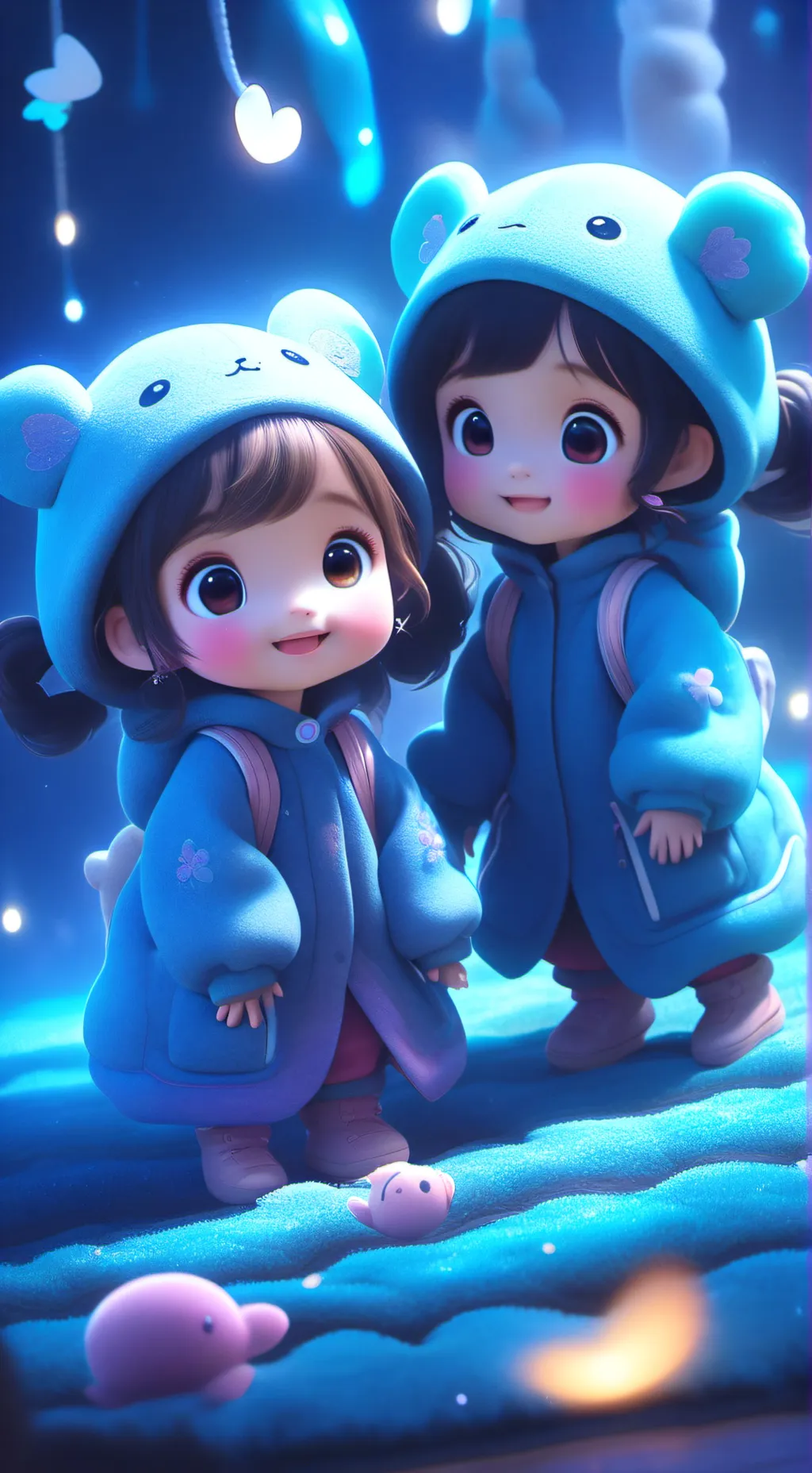 ai character: Luna and lexi background