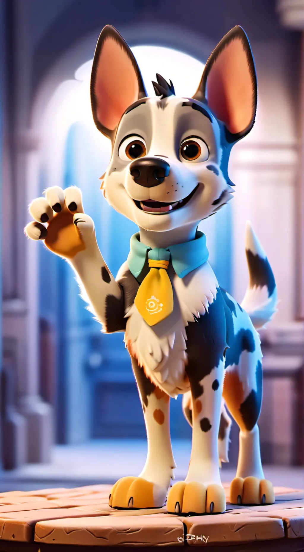 ai character: countryhumans Blue background