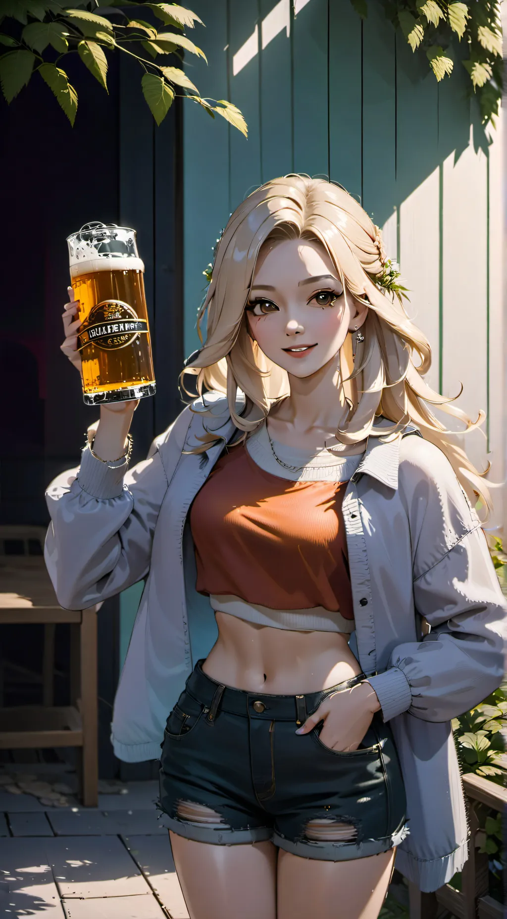 ai character: Very drunk lady background