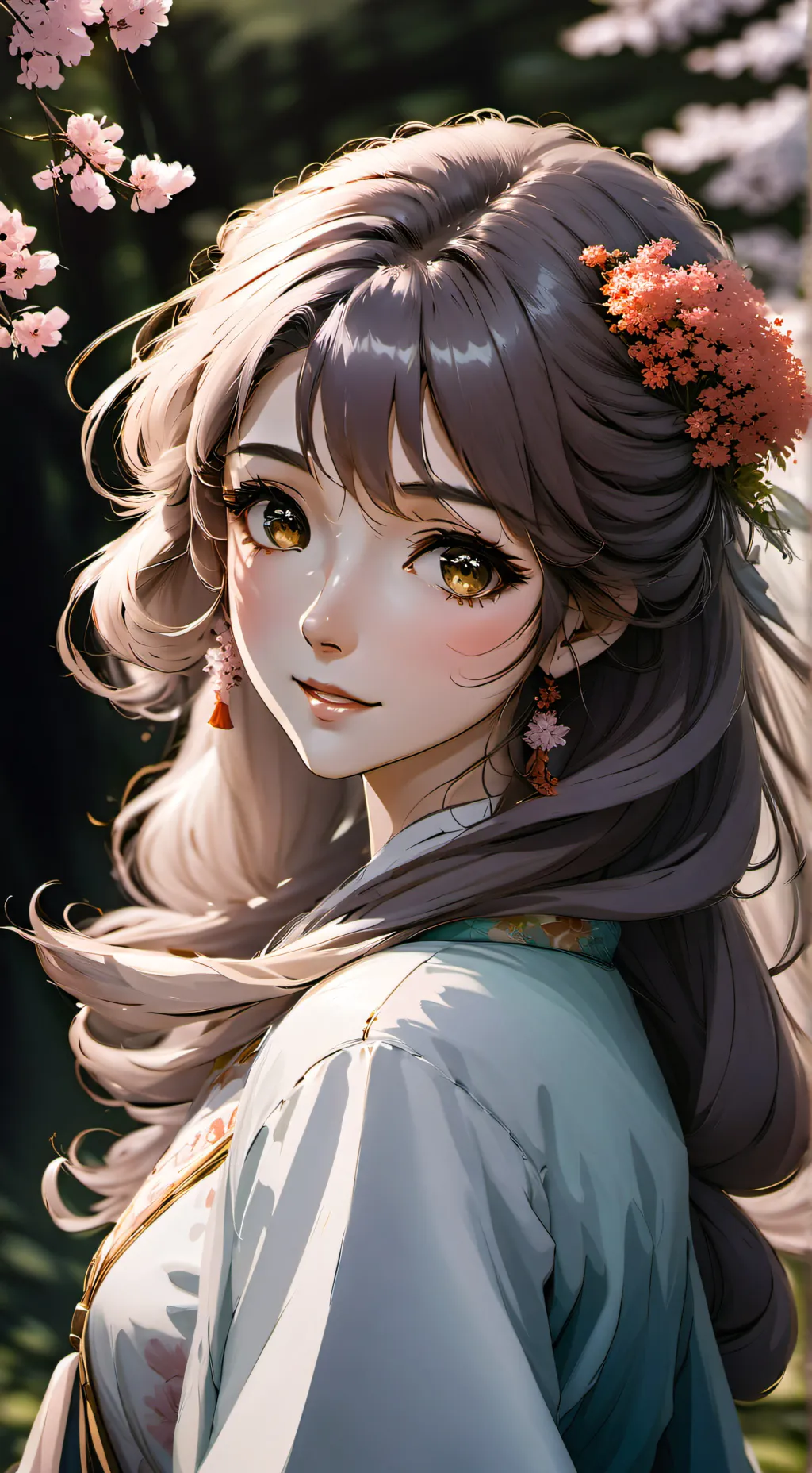 ai character: little easter girl background