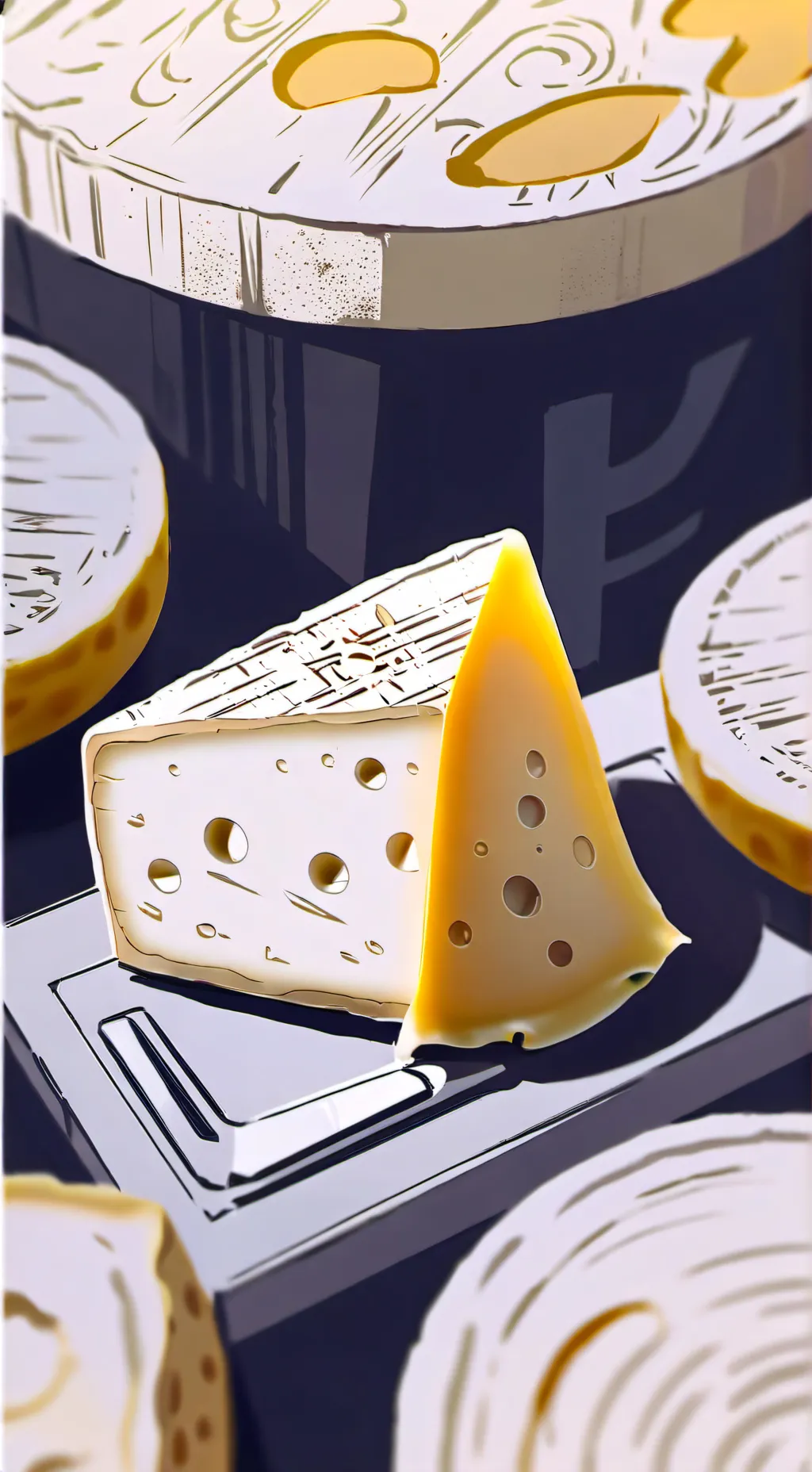 ai character: cheese background