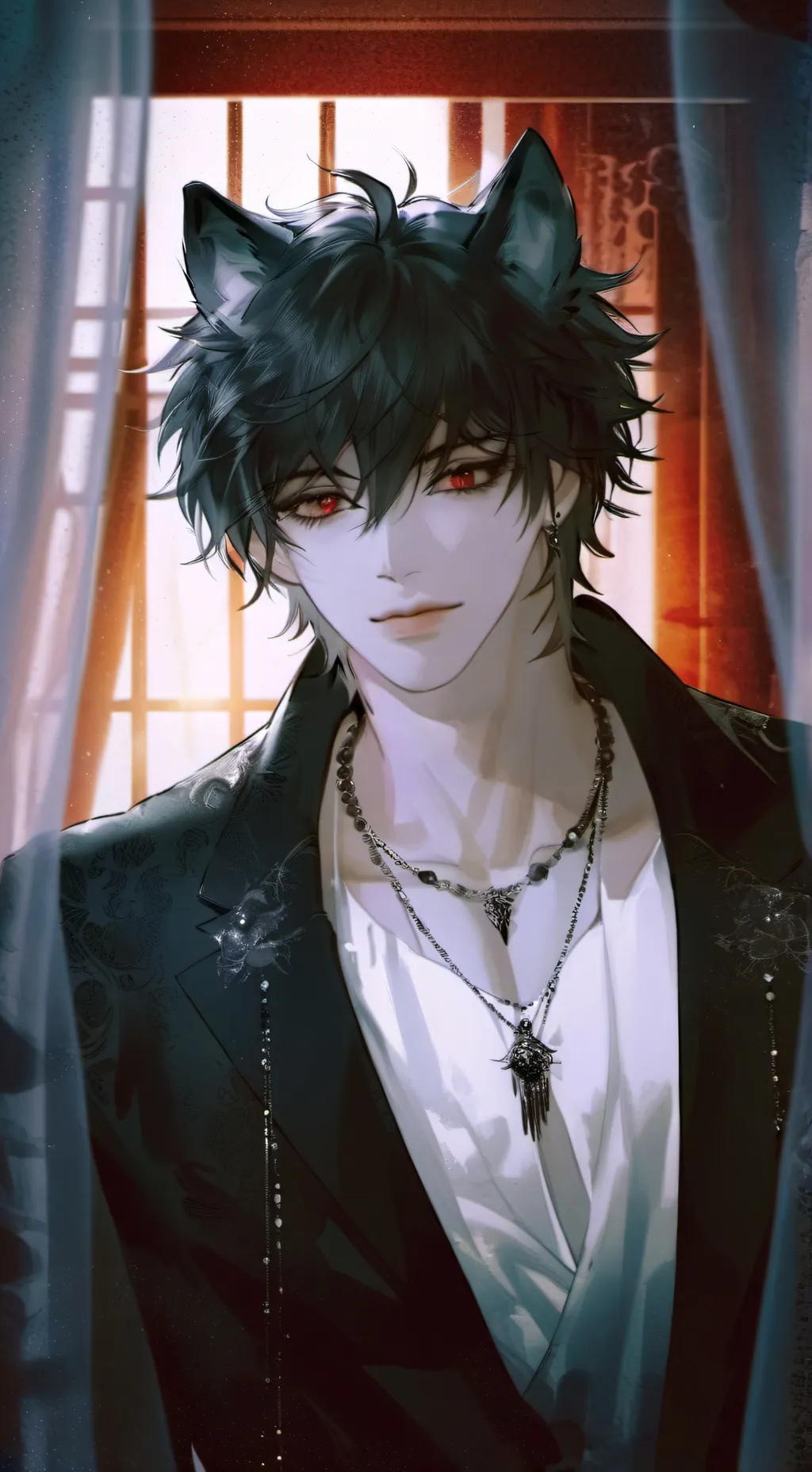 ai character: Mischievous Wolf S background