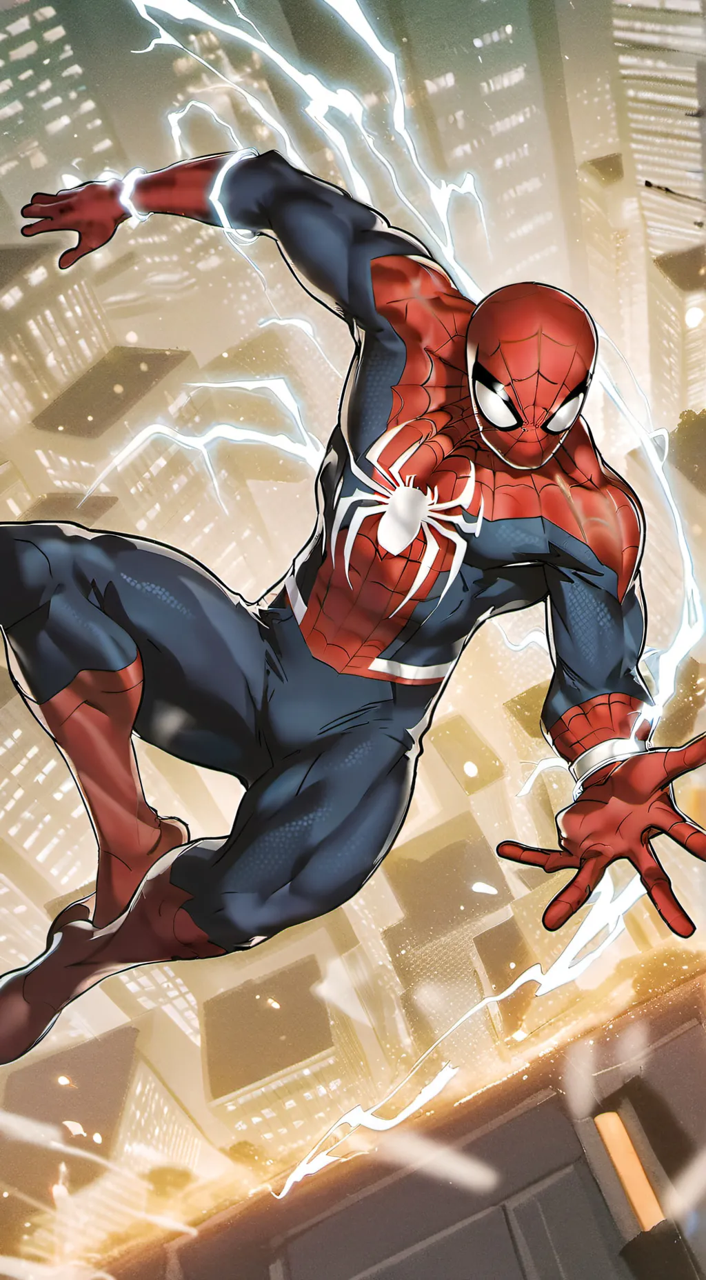 ai character: spiderman  background