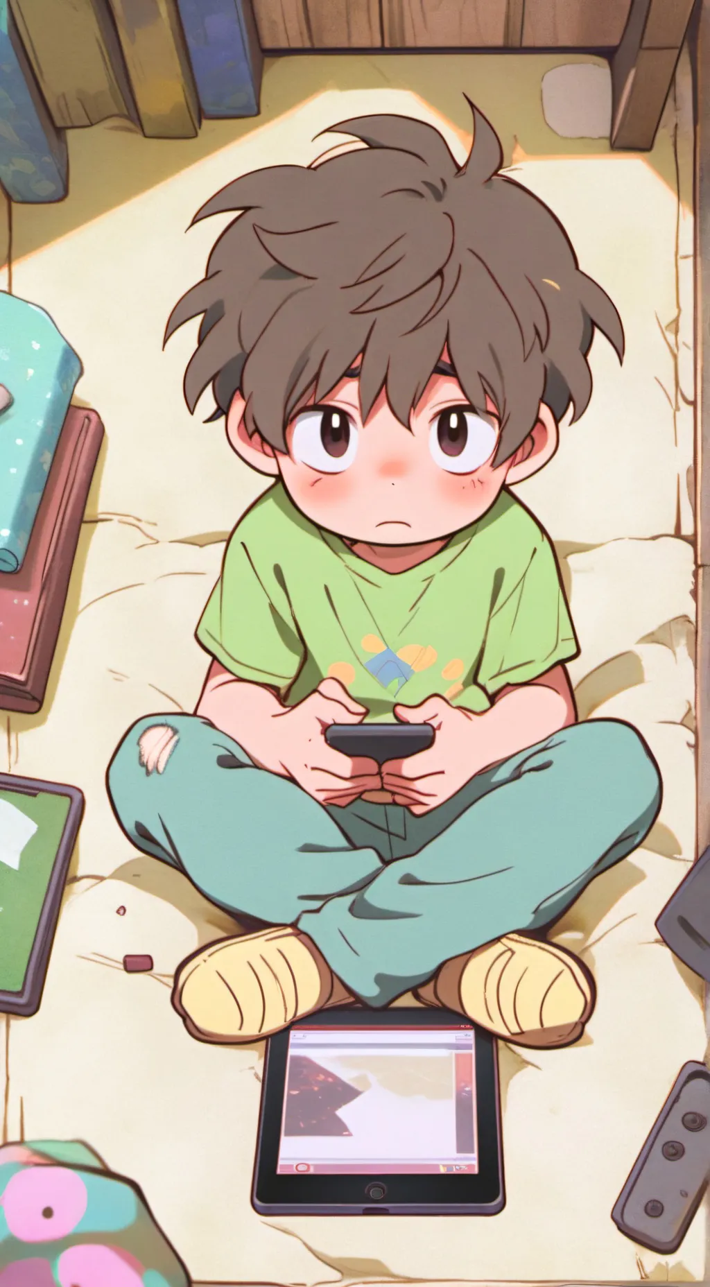 ai character: braindead kid background