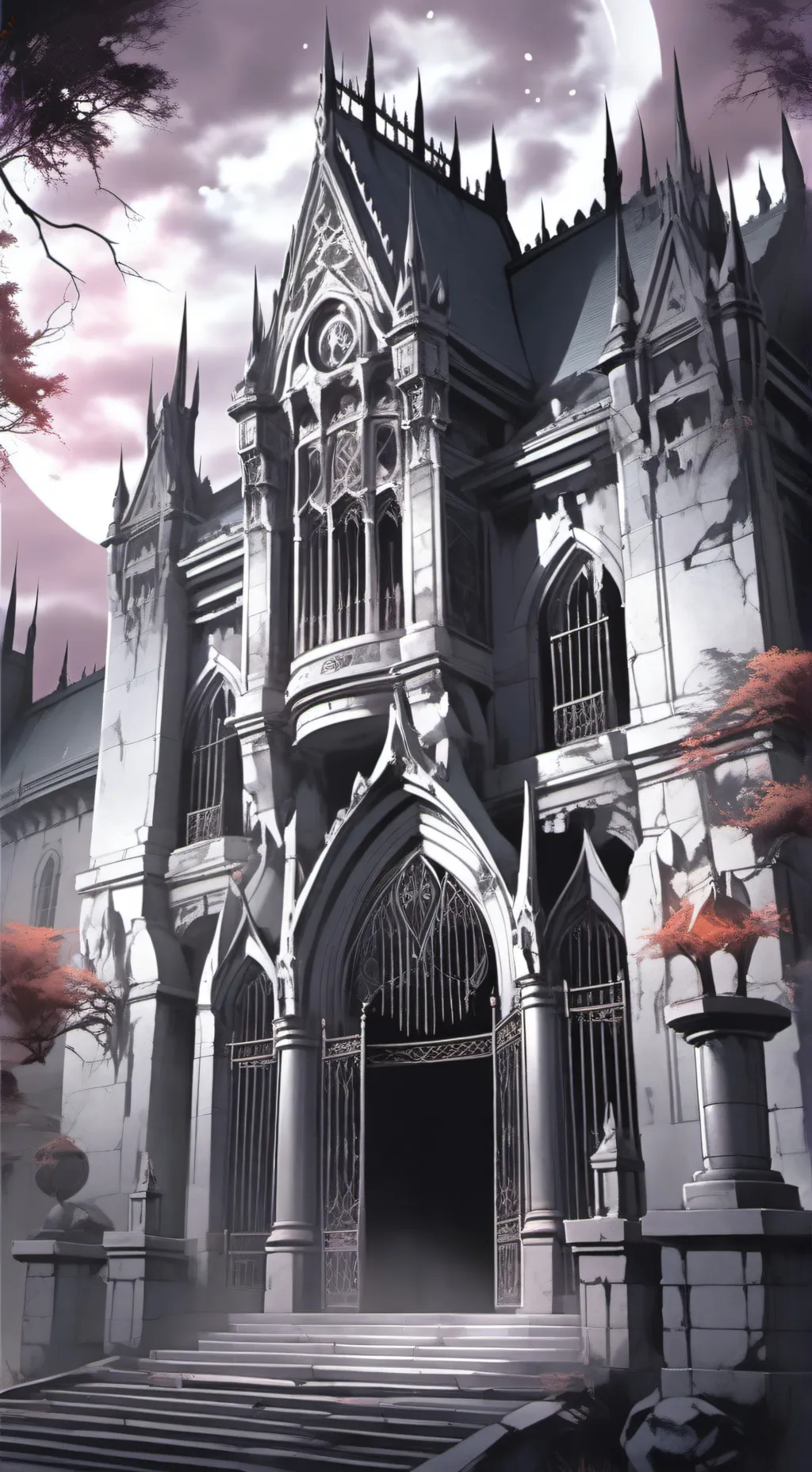 ai character: Demon school  background