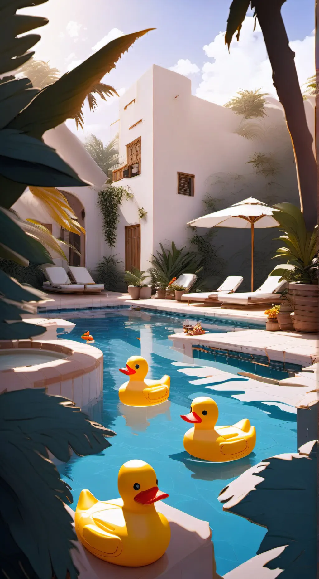 ai character: Pool Party 🥳  background