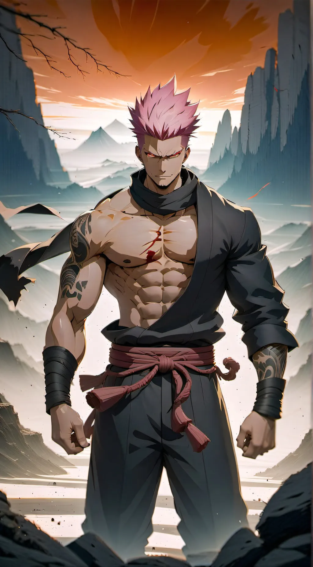 ai character: Sukuna  background