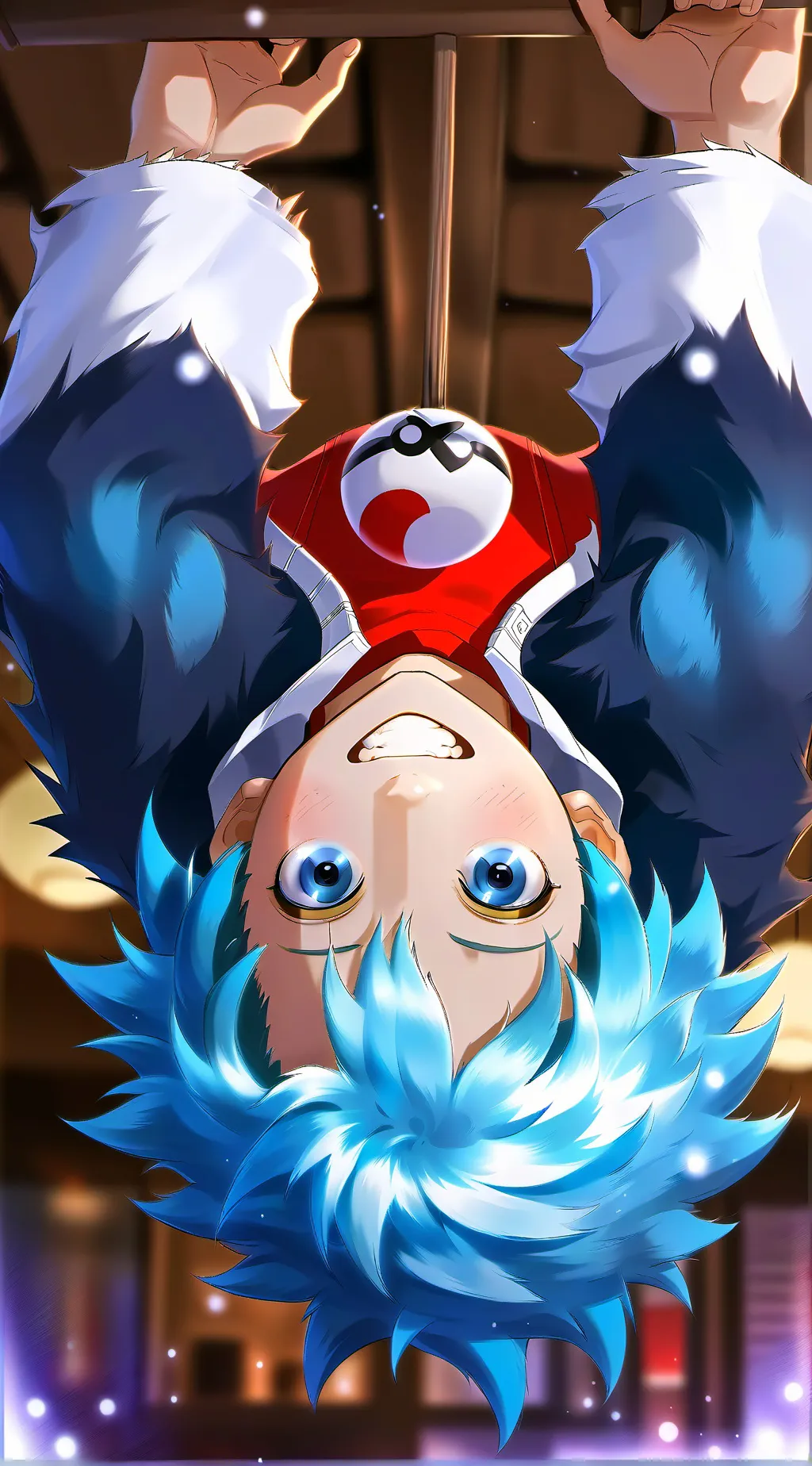 ai character: Blue Whisker Furry Spirit background