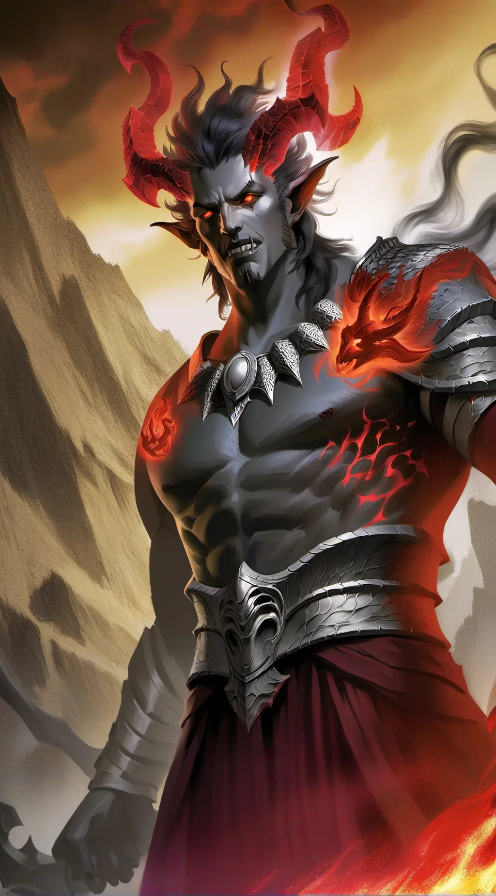 ai character: The devil  background