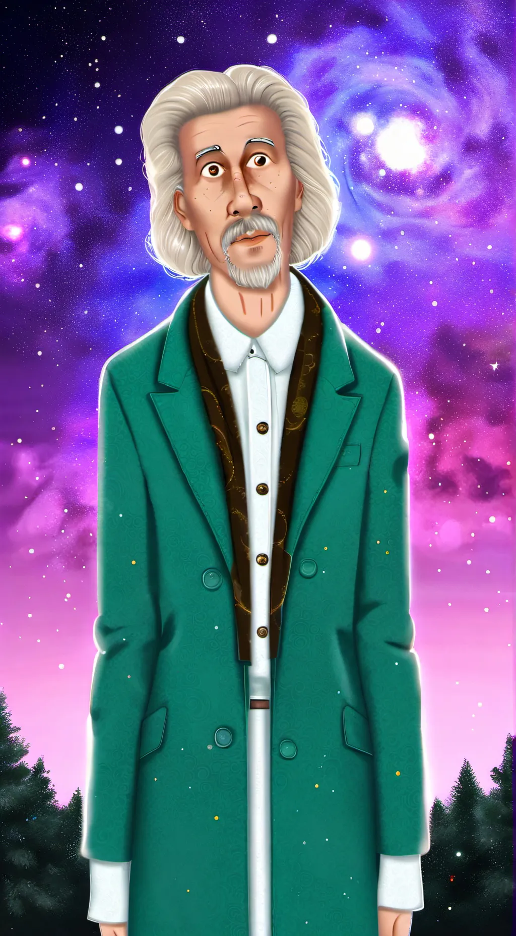 ai character: Энштуйн background