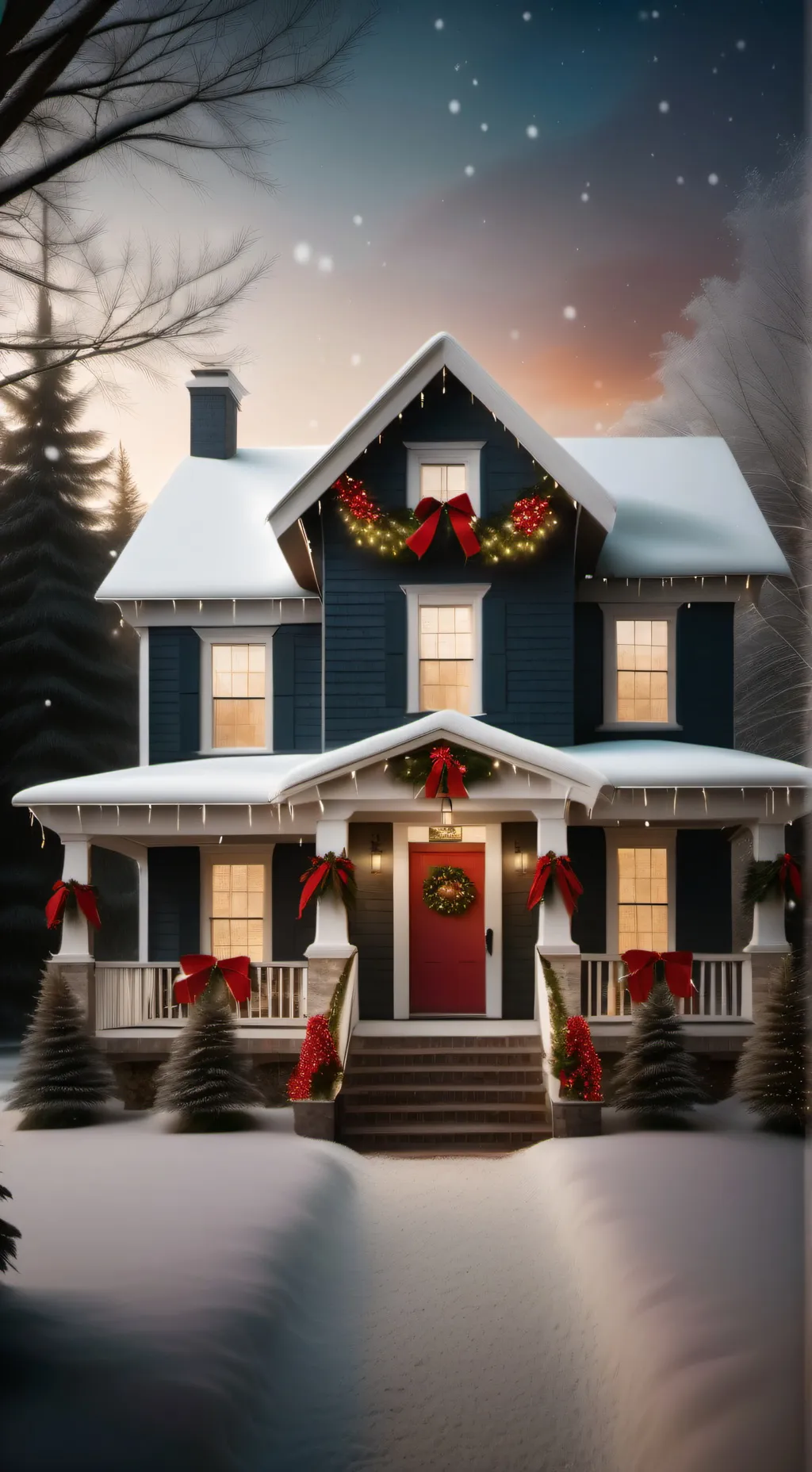 ai character: Christmas family  background