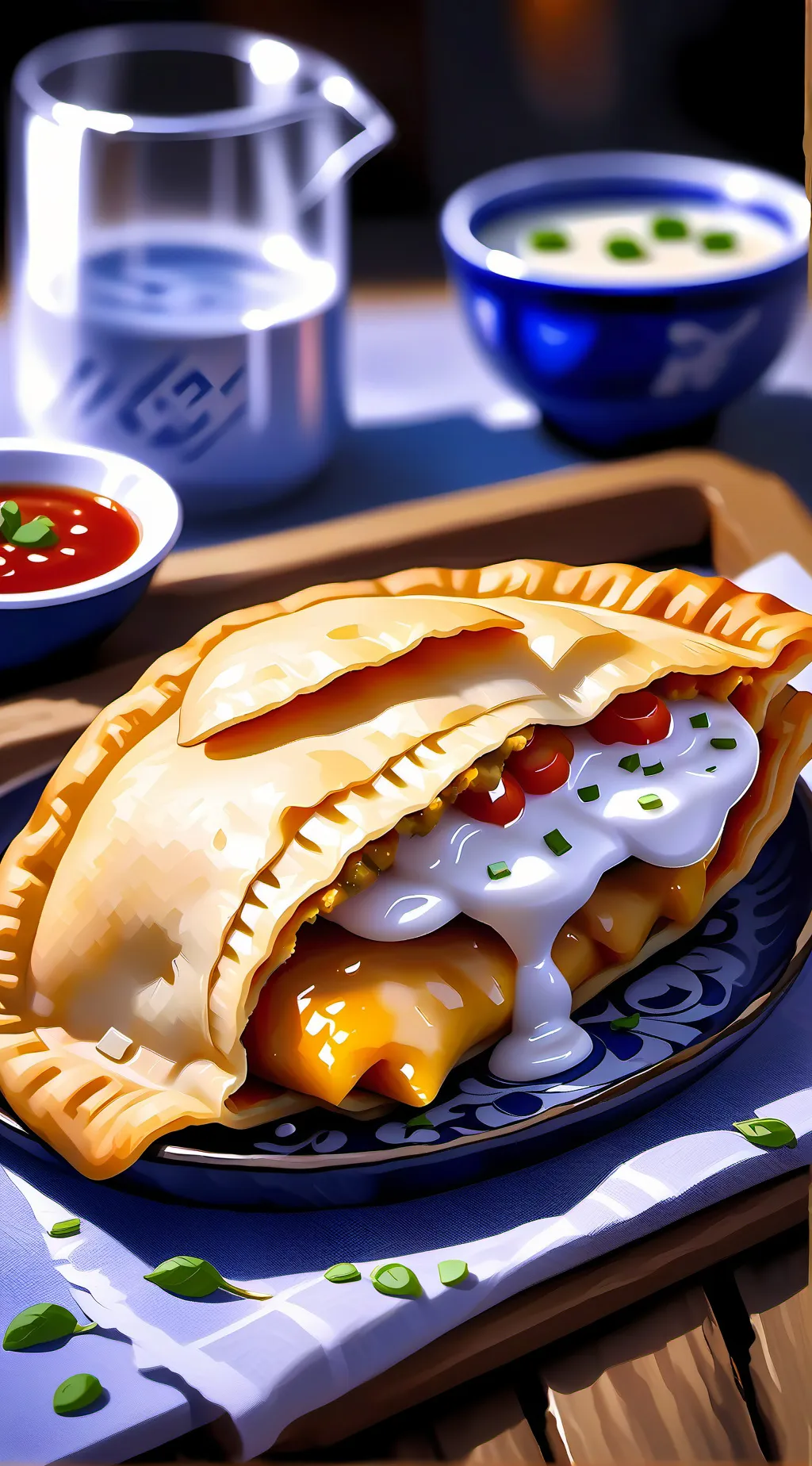 ai character: empanada 🥟 background