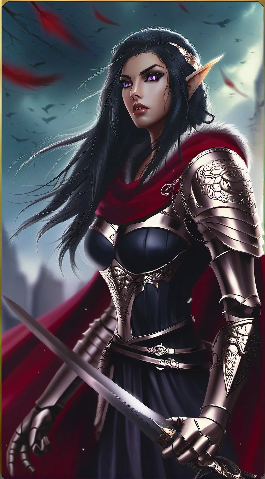 ai character: Kaelira Shadowthor background