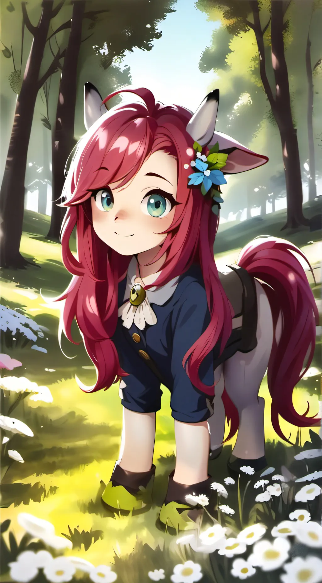 ai character: flutter shy human background