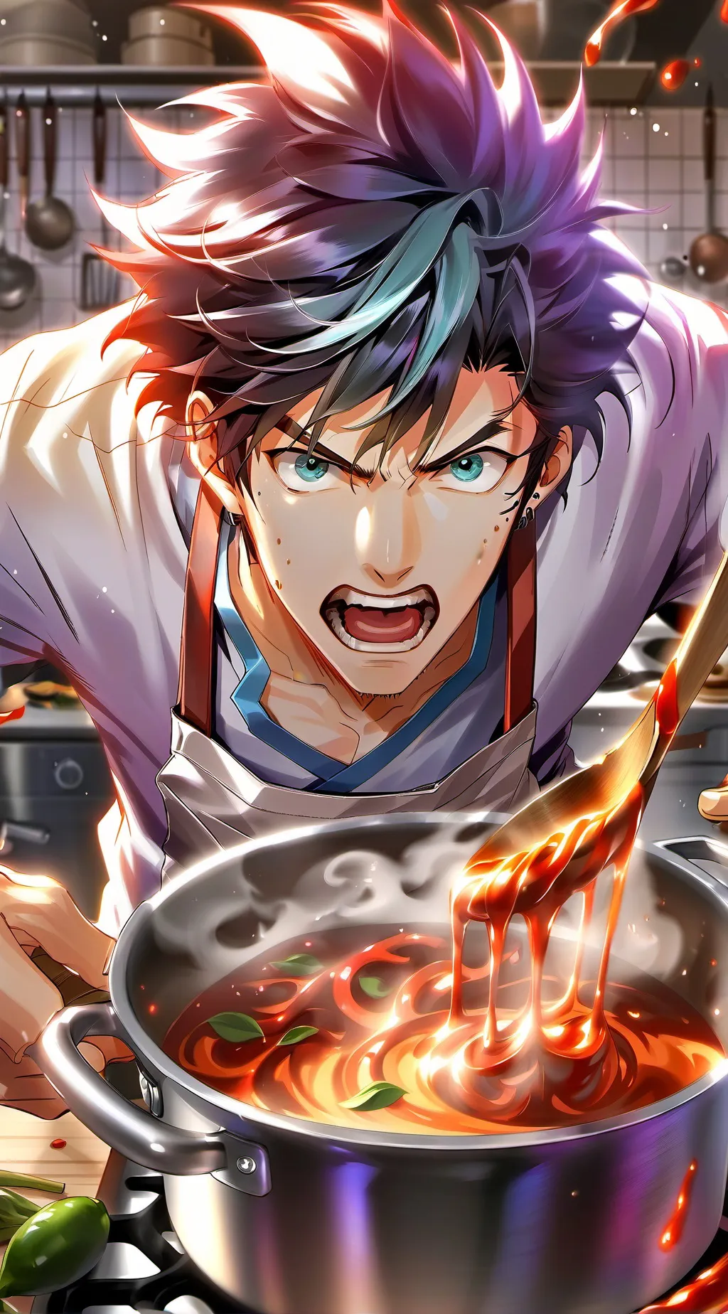 ai character: Cooking Bully Boy background