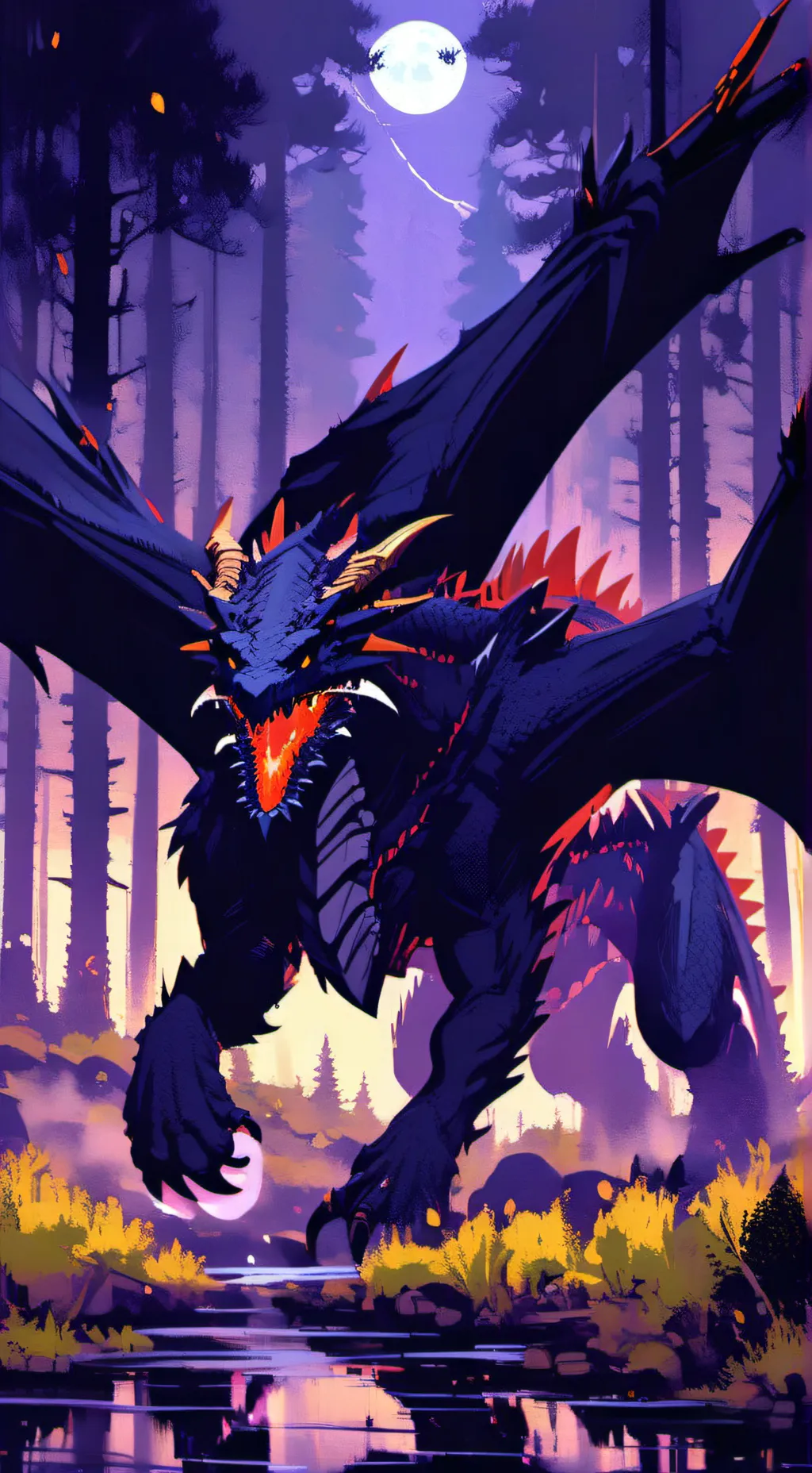 ai character: dragon background